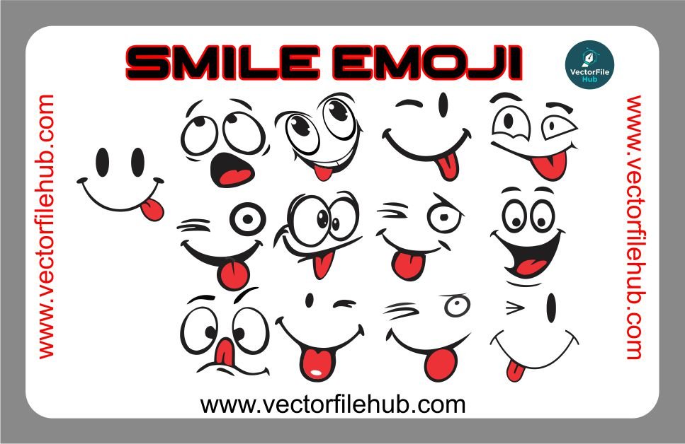 Smile Emoji Vector Free Download | Editable CDR File for Decals