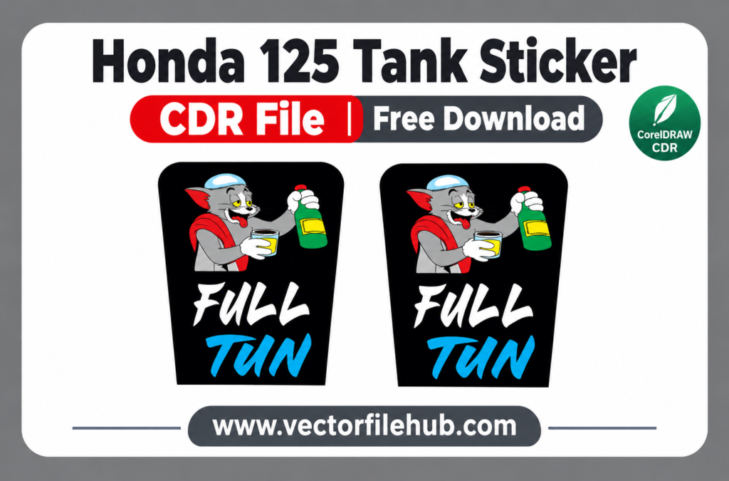 Honda 125 Tank Sticker CDR File | Free Download