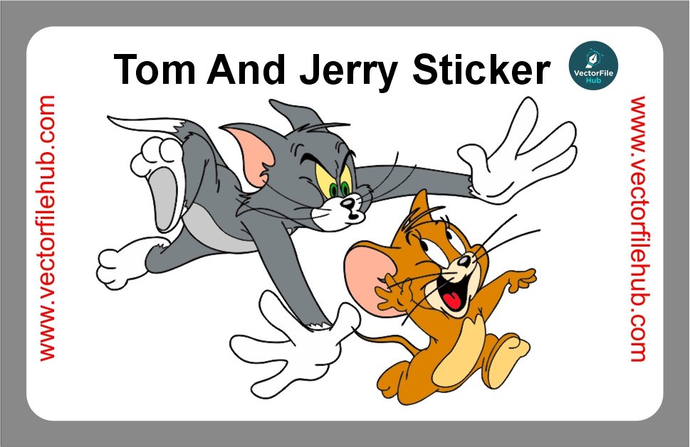 Tom and Jerry Bike Sticker CDR File – Free Download