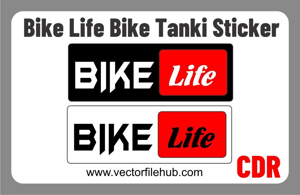 Bike Life Bike Tank Sticker CDR File Download