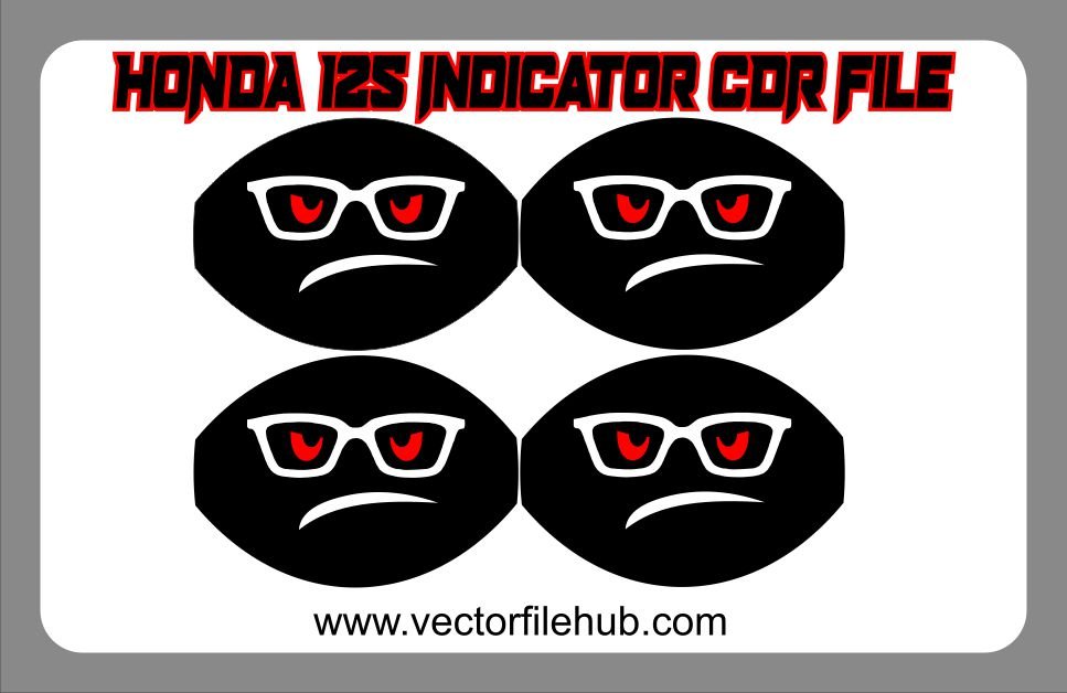 Honda 125 Indicator Sticker CDR File Download