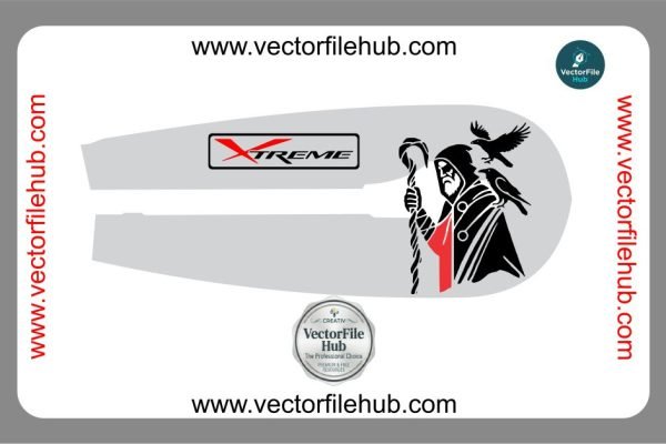 Honda 125 Chain Cover Sticker Kawa Wali Sarkar | Free CDR Vector Download