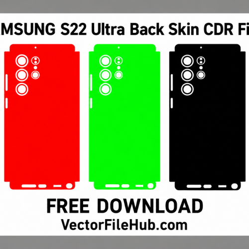 Samsung S22 Ultra Back Skin CDR File Free Download