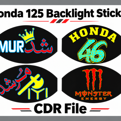 Honda 125 Back Light Sticker CDR File Download