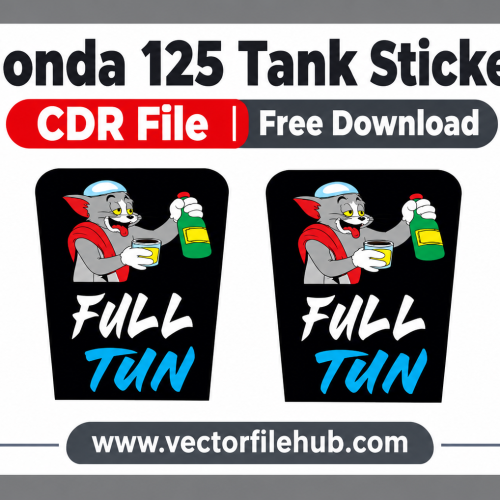 Honda 125 Tank Sticker CDR File | Free Download