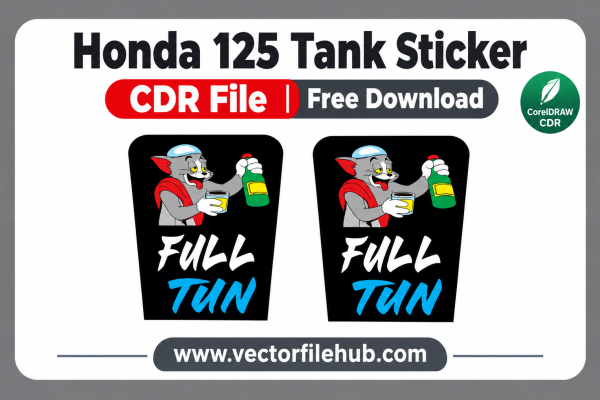 Honda 125 Tank Sticker CDR File | Free Download