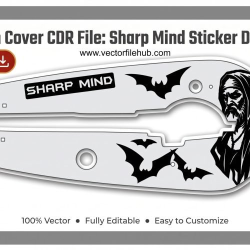 Chain Cover CDR File: Sharp Mind Sticker Design