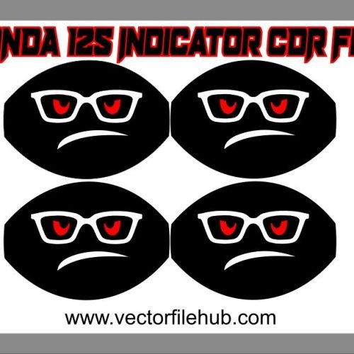 Honda 125 Indicator Sticker CDR File Download