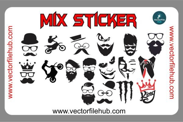 Free Download: Premium Bike and Car Mix Sticker Design | High-Quality CDR Vector File