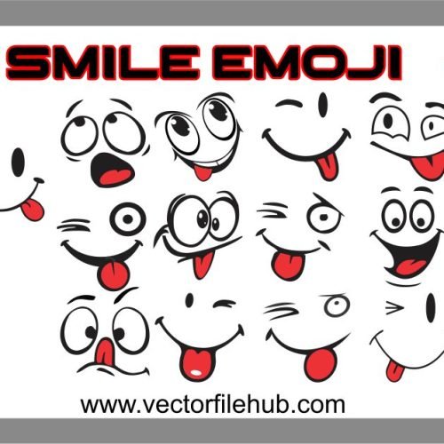 Smile Emoji Vector Free Download | Editable CDR File for Decals