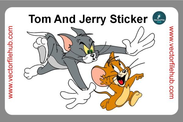 Tom and Jerry Bike Sticker CDR File – Free Download