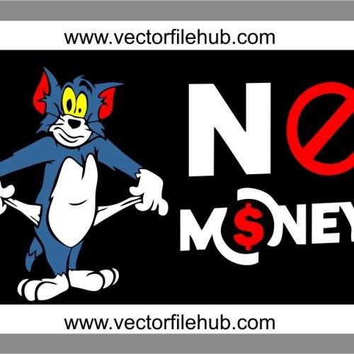 Tom No Money Bike & Car Sticker Design | Free CDR Vector Download